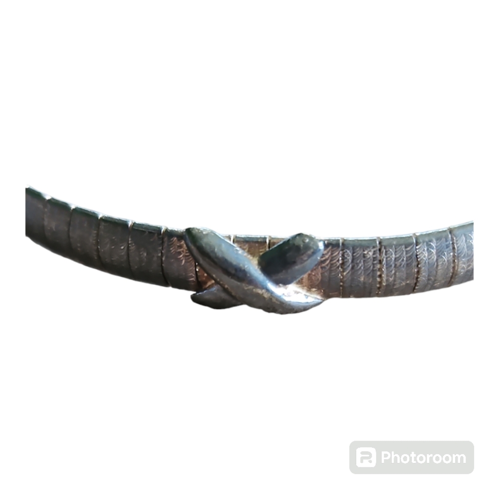 Vintage Italian Silver X's 7" Bracelet